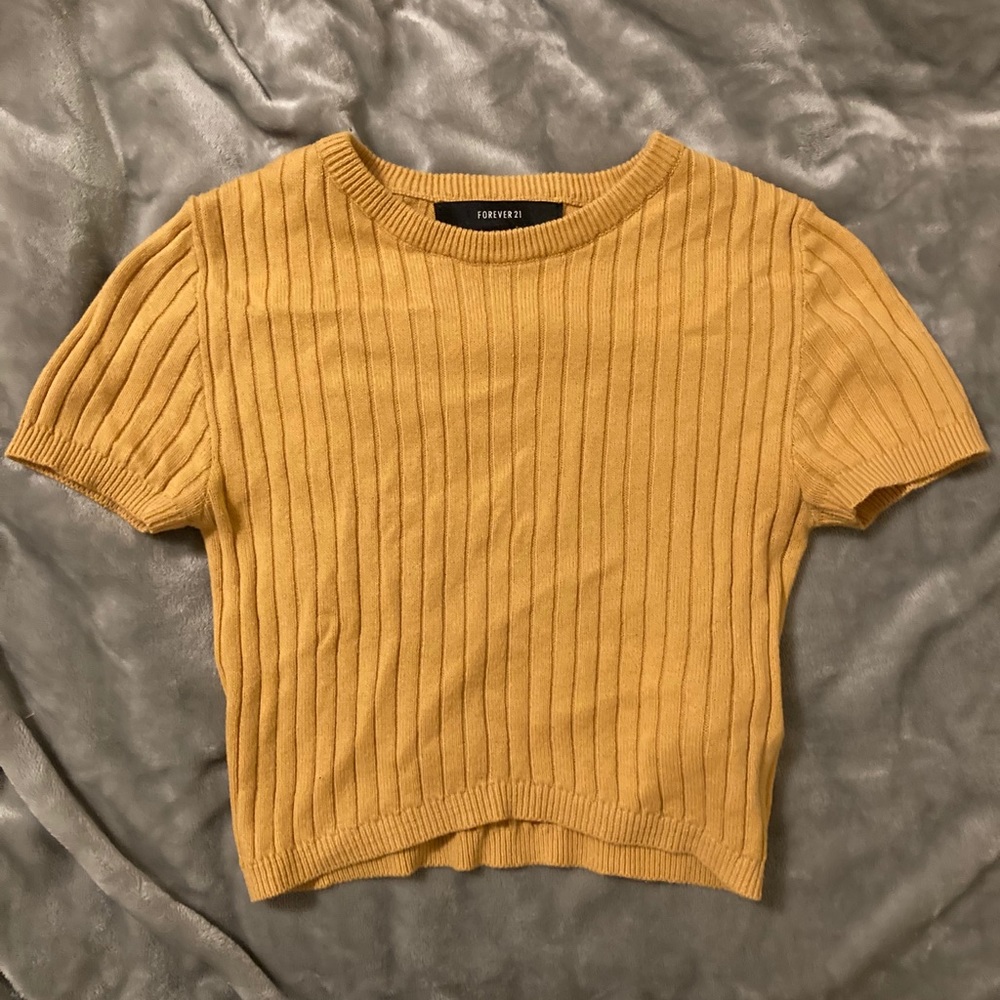 yellow crop top